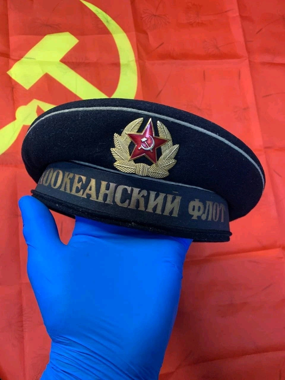 Pacific Fleet cap ribbon with anchor emblems on the ends