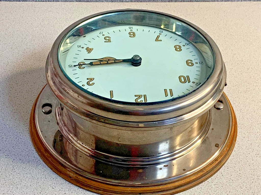 Old Soviet navy clock case with authentic patina