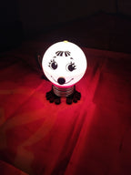 Vintage USSR Kolobok nightlight with hand-painted face and yellow dome – detail 8