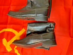 Vintage leather boots for men with light leather lining and factory ink stamps – detail 15