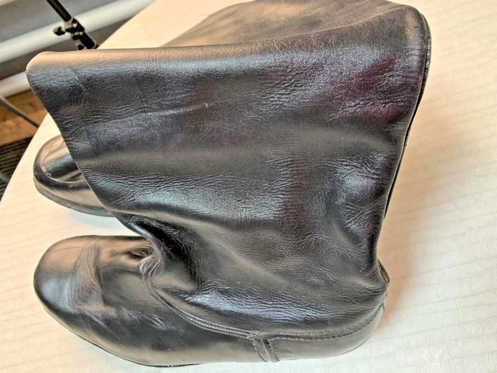 Chrome leather sapogi leather sole with wooden pegs and metal nails – detail 20