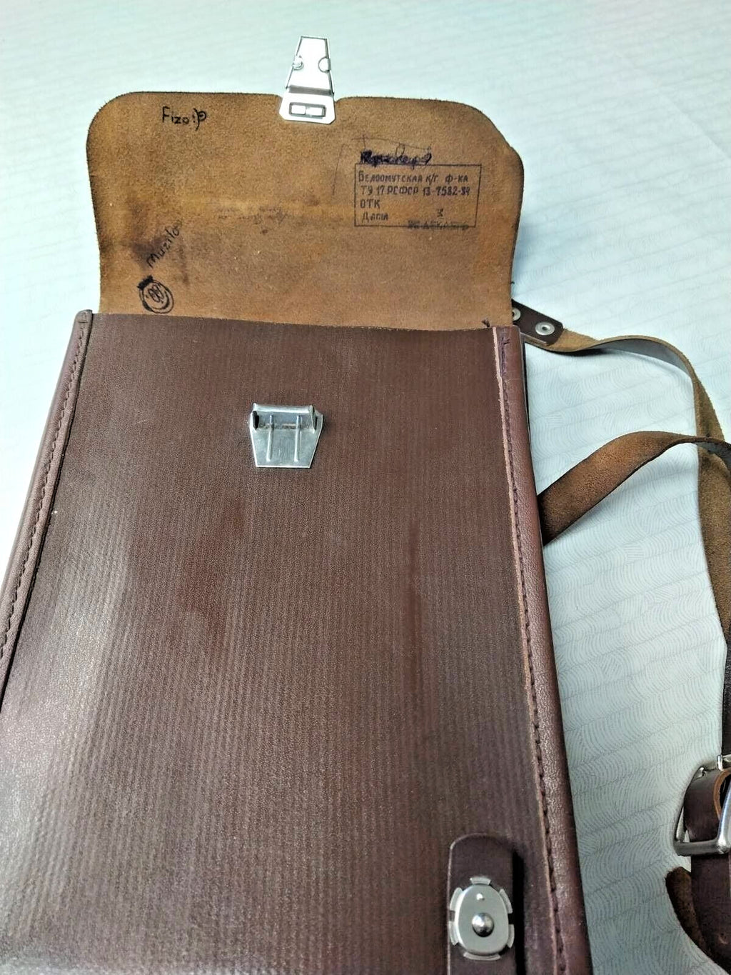 USSR army planchette with celluloid map window and pencil slots
