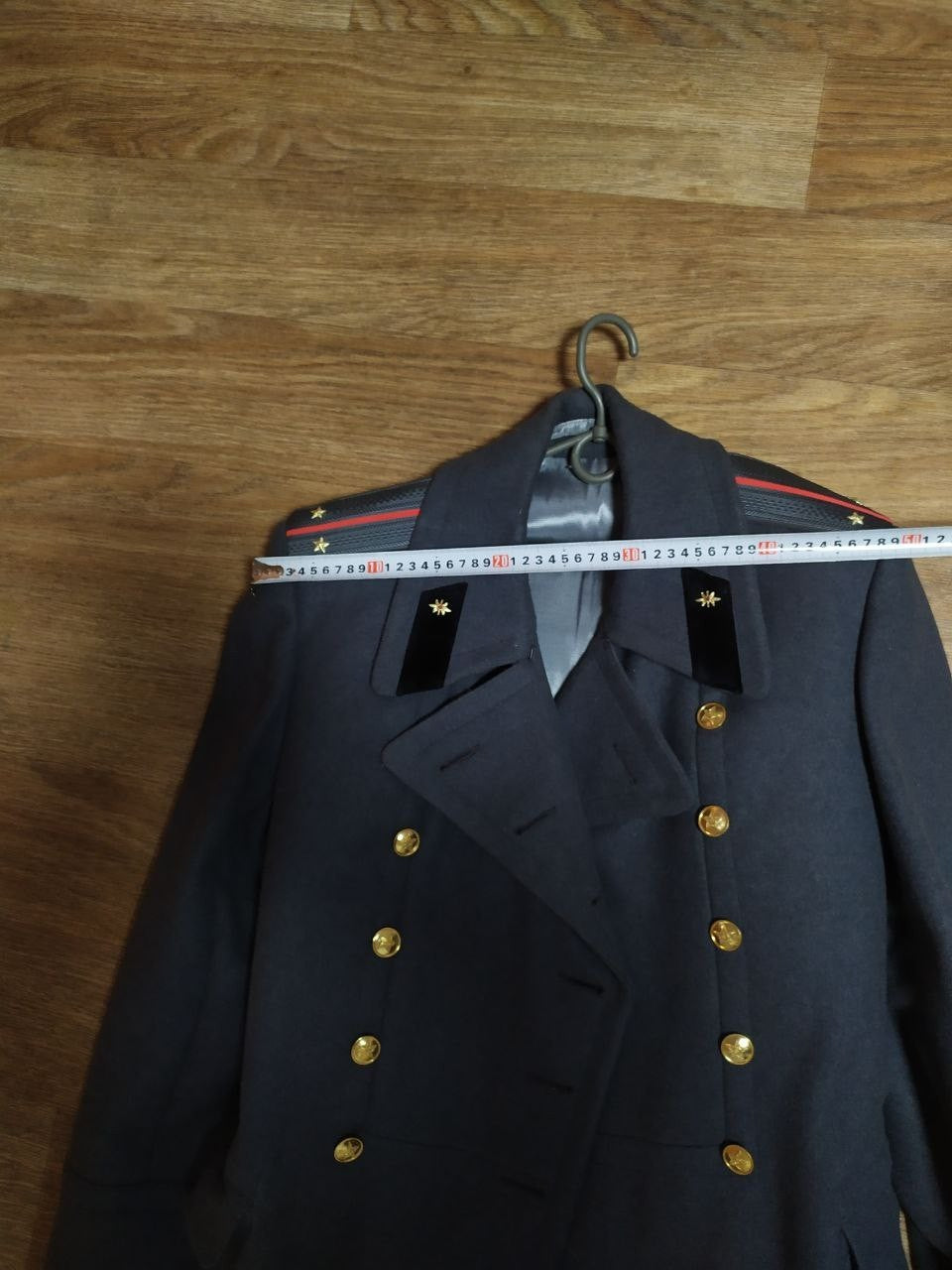 USSR military overcoat shoulder boards with stars and piping – detail 11