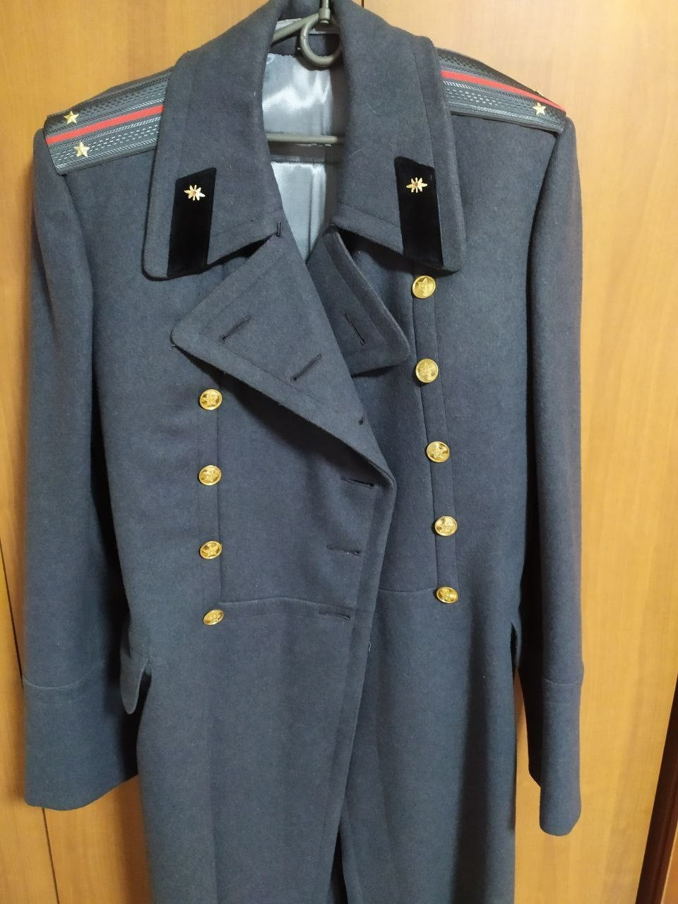 Soviet greatcoat black velvet collar tabs with stars