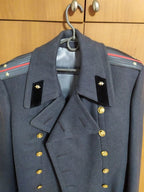 Soviet greatcoat black velvet collar tabs with stars – detail 6