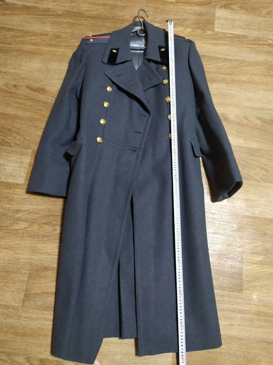 Soviet greatcoat black velvet collar tabs with stars – detail 9