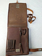 Interior of Soviet army tablet with clear map windows and pen slots