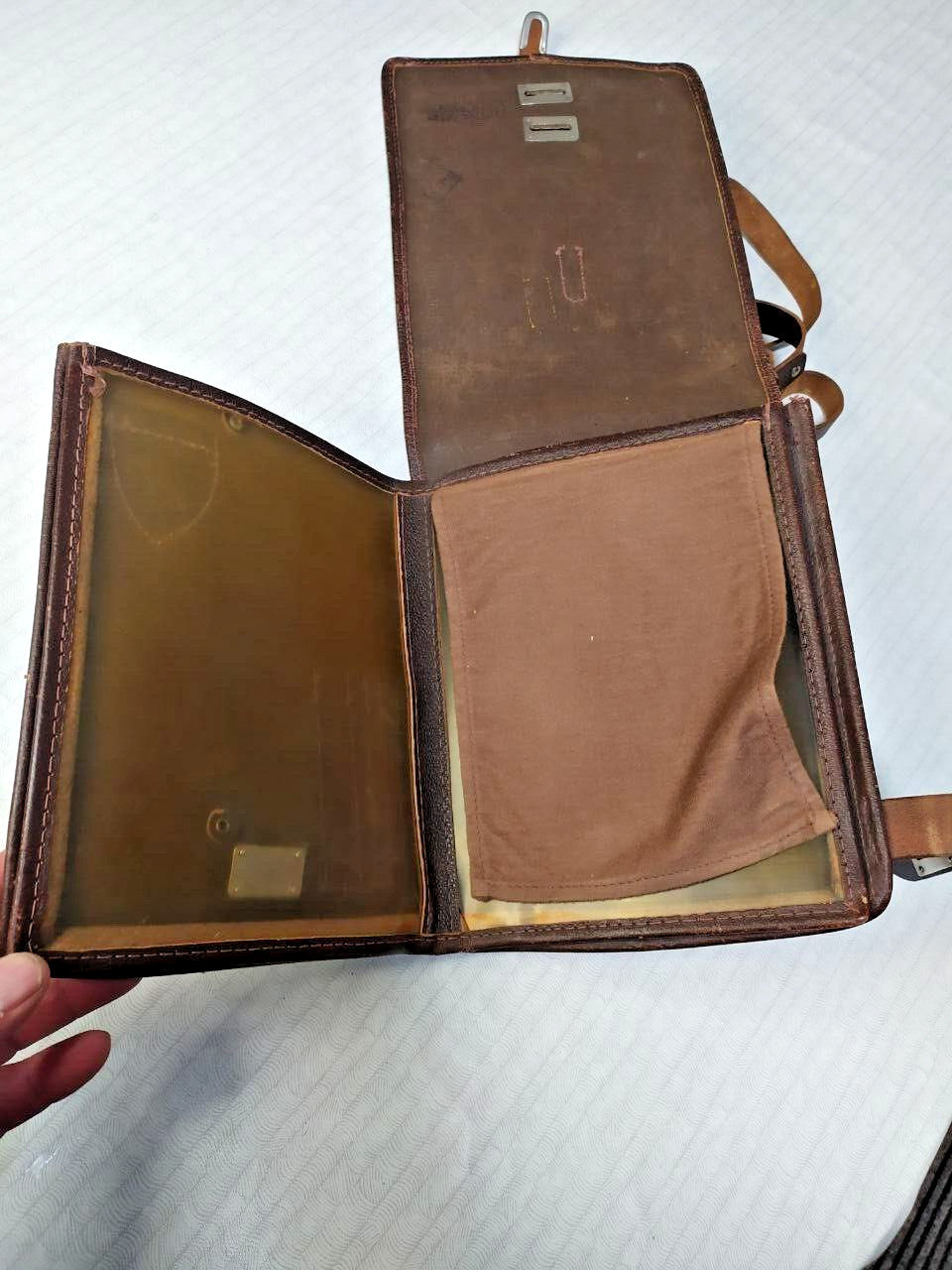 Old Soviet officer field bag with internal 1956 stamp