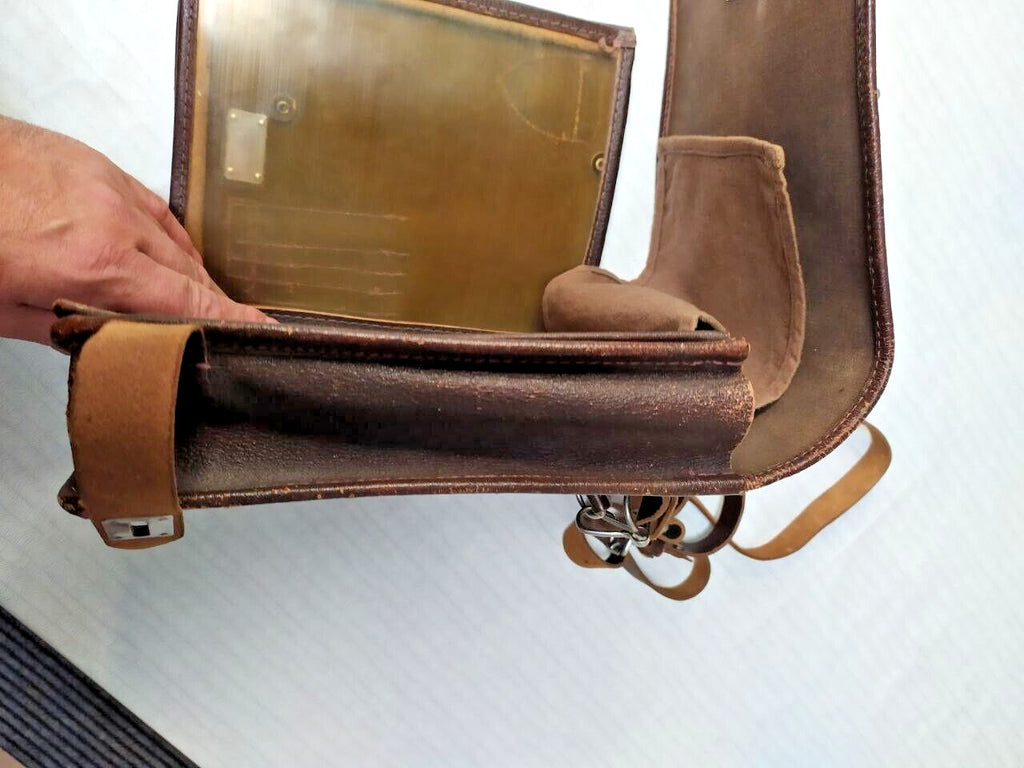 Vintage USSR military leather bag buckles and straps – detail 6