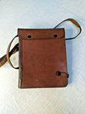 Soviet officer map case field tablet in brown with shoulder strap and metal buckles