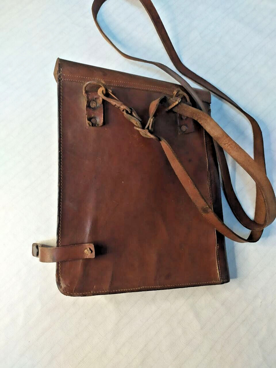 Soviet military document case showing aged patina and scuffs – detail 10