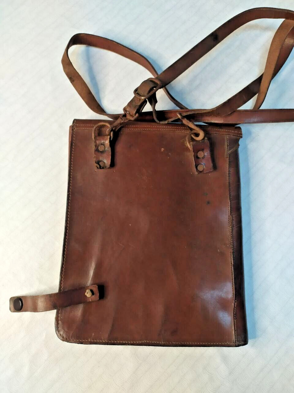 USSR officer field bag with snap fasteners and metal studs