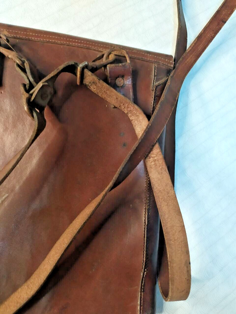 Soviet military document case showing aged patina and scuffs – detail 7