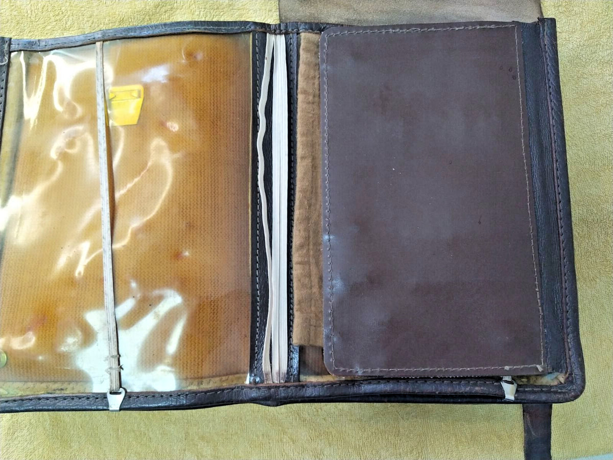 Soviet army field tablet interior with transparent plastic map sleeve – detail 5