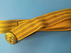 Brass buckle with five-pointed star, hammer and sickle and laurel wreath