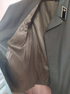 Gold crossed cannons on black velvet collar of the Soviet army uniform coat – detail 8