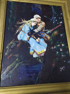 Ivan Tsarevich and Elena the Beautiful riding the Grey Wolf through a dark forest – detail 14