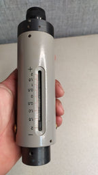 Soviet optical center finder TsO-2 type with grey enamel body and brass adjustment knob