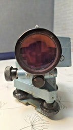 Soviet surveying instrument spirit level vial close-up – detail 6