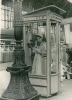 Cast iron AMT-47 coin phone with rust spots, patina and wooden mounting block – detail 10