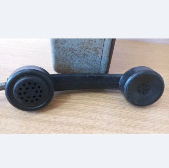 Vintage USSR street telephone with rotating dial and top coin acceptor – detail 8