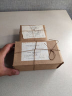Kosmos pencils in paper wrap with factory label and twine – detail 5
