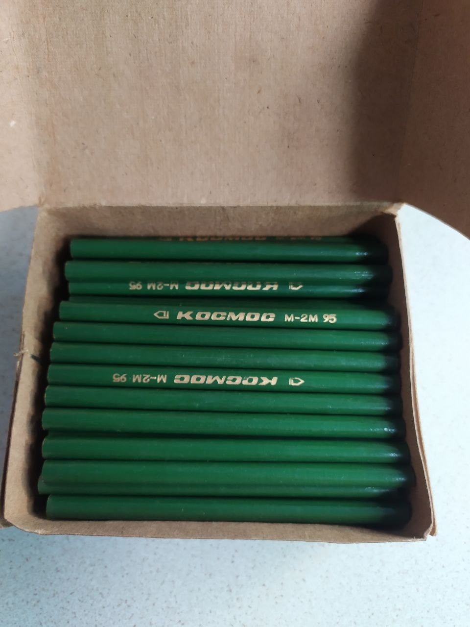 Kosmos pencils in paper wrap with factory label and twine – detail 8