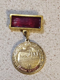 Soviet pin 60 years of the October Revolution with cruiser Aurora