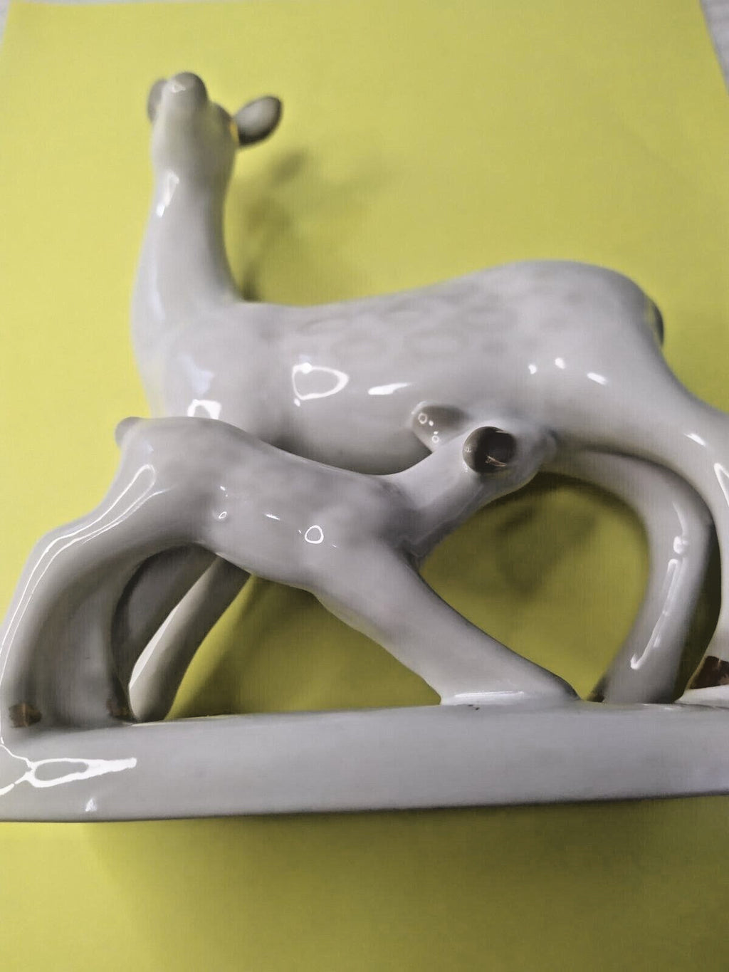 Vintage USSR deer figurine with blue factory mark on the base