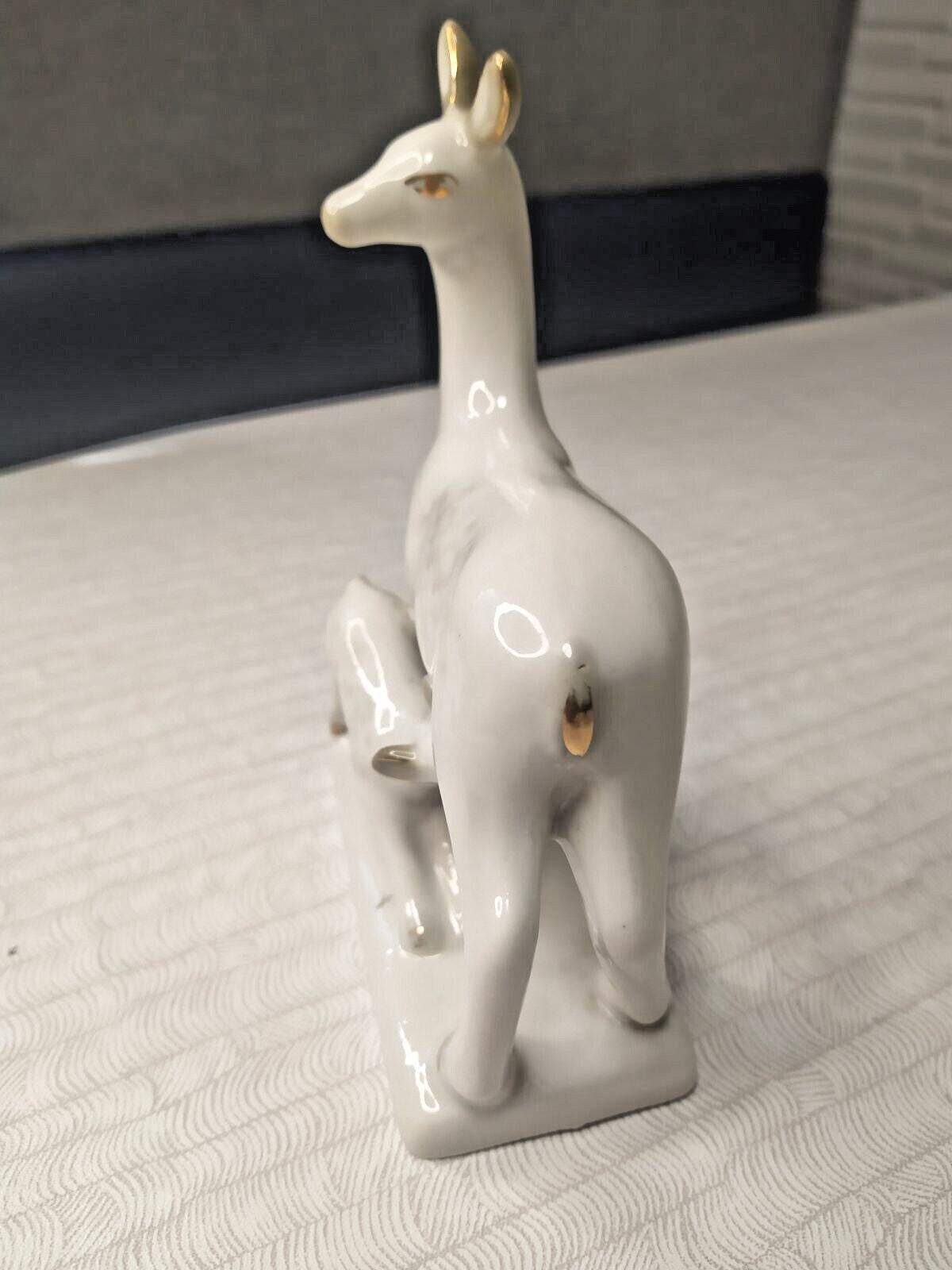 Vintage USSR deer figurine with blue factory mark on the base – detail 6