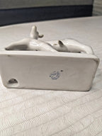 Soviet animalistic porcelain figurine with gold ears and eyes – detail 7
