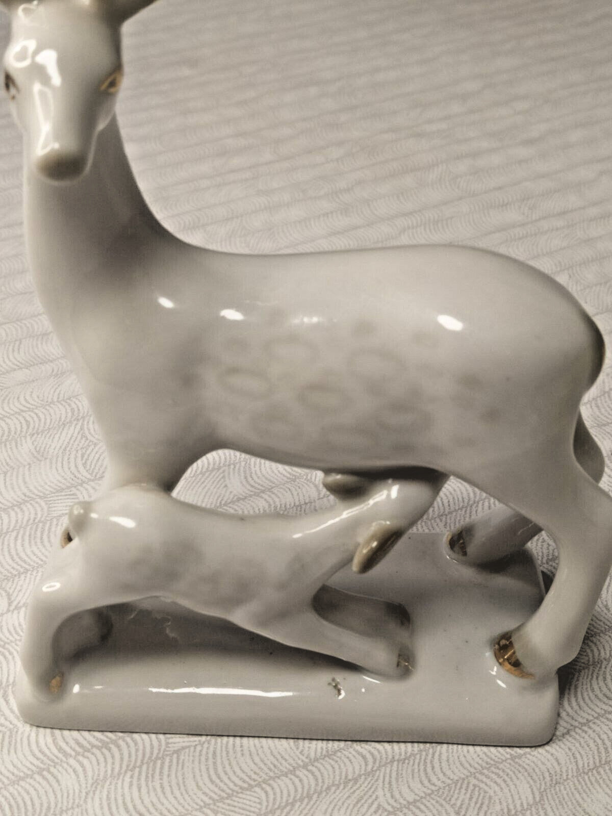 Vintage USSR deer figurine with blue factory mark on the base – detail 9