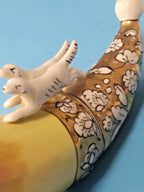 Chaika factory K logo and Made in USSR mark on the porcelain horn – detail 10