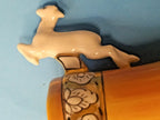 Vintage Soviet porcelain horn with hand-painted gold floral pattern – detail 11