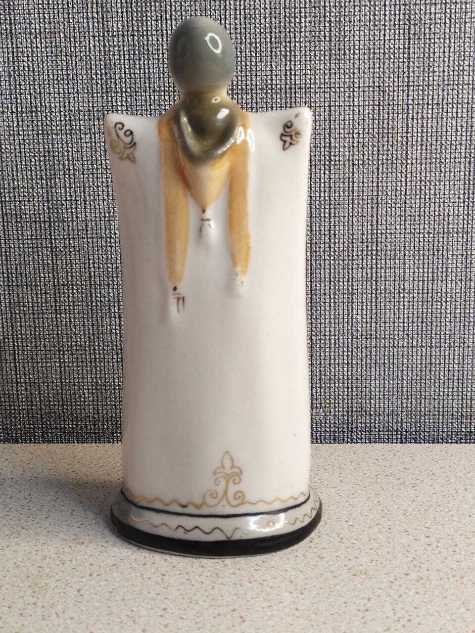 Vintage USSR porcelain highlander figure with hand-painted face and gilding