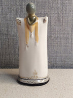 Vintage USSR porcelain highlander figure with hand-painted face and gilding