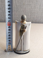 Vintage USSR porcelain highlander figure with hand-painted face and gilding – detail 9