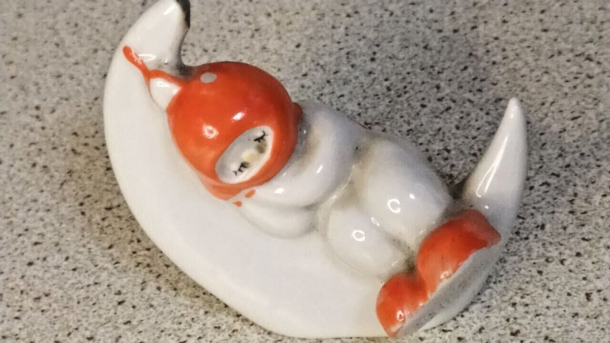Polonne Artistic Ceramics Moon Child figurine, glazed porcelain