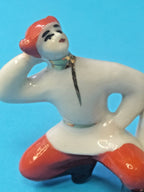 Polonne porcelain dancing couple figurine with red sharovary and floral wreath – detail 14