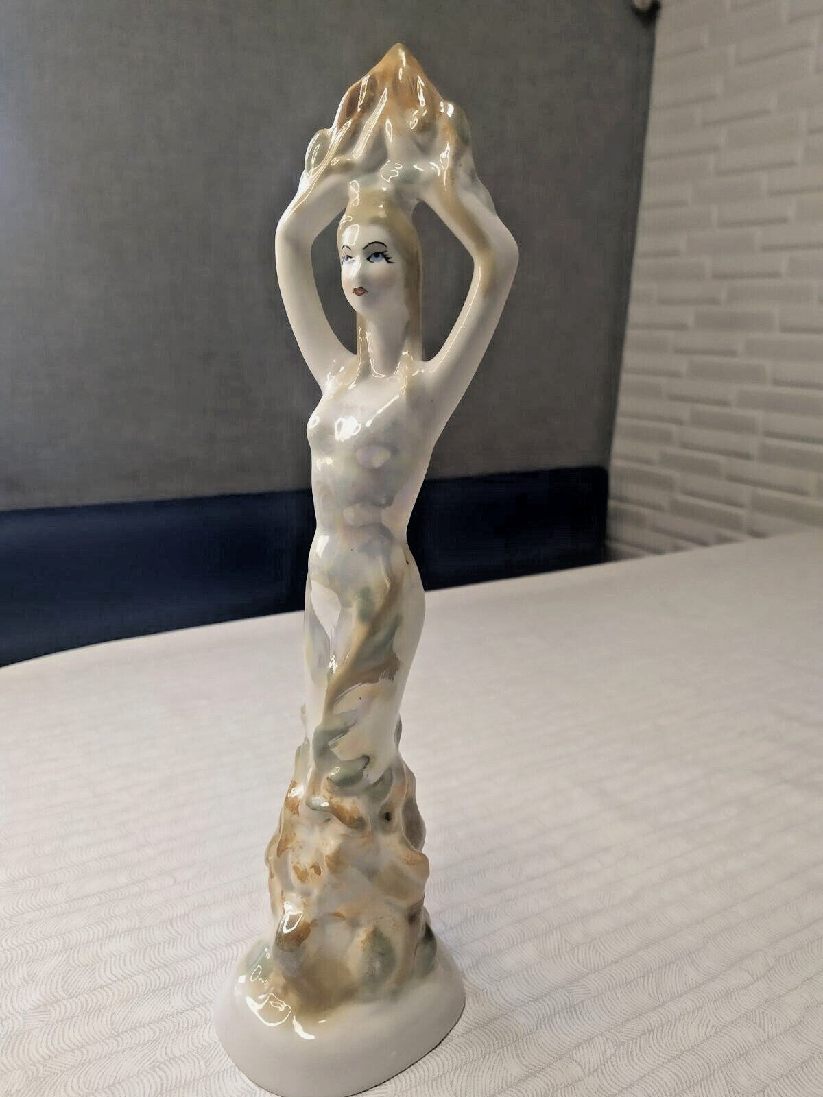 Slaviansk porcelain Lady of the Copper Mountain figurine with crown