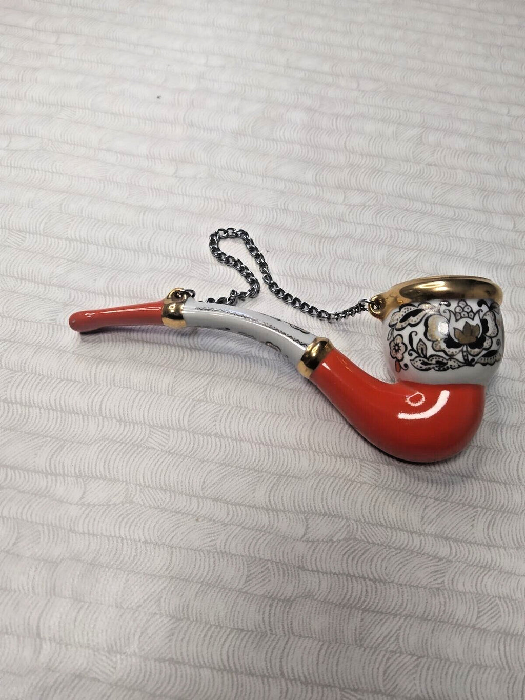 USSR souvenir pipe with gilded rim and stem joints – detail 12