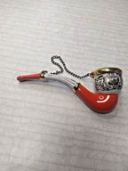 USSR souvenir pipe with gilded rim and stem joints – detail 12