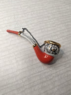 USSR souvenir pipe with gilded rim and stem joints