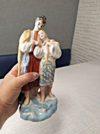 USSR love couple figurine in Ukrainian style