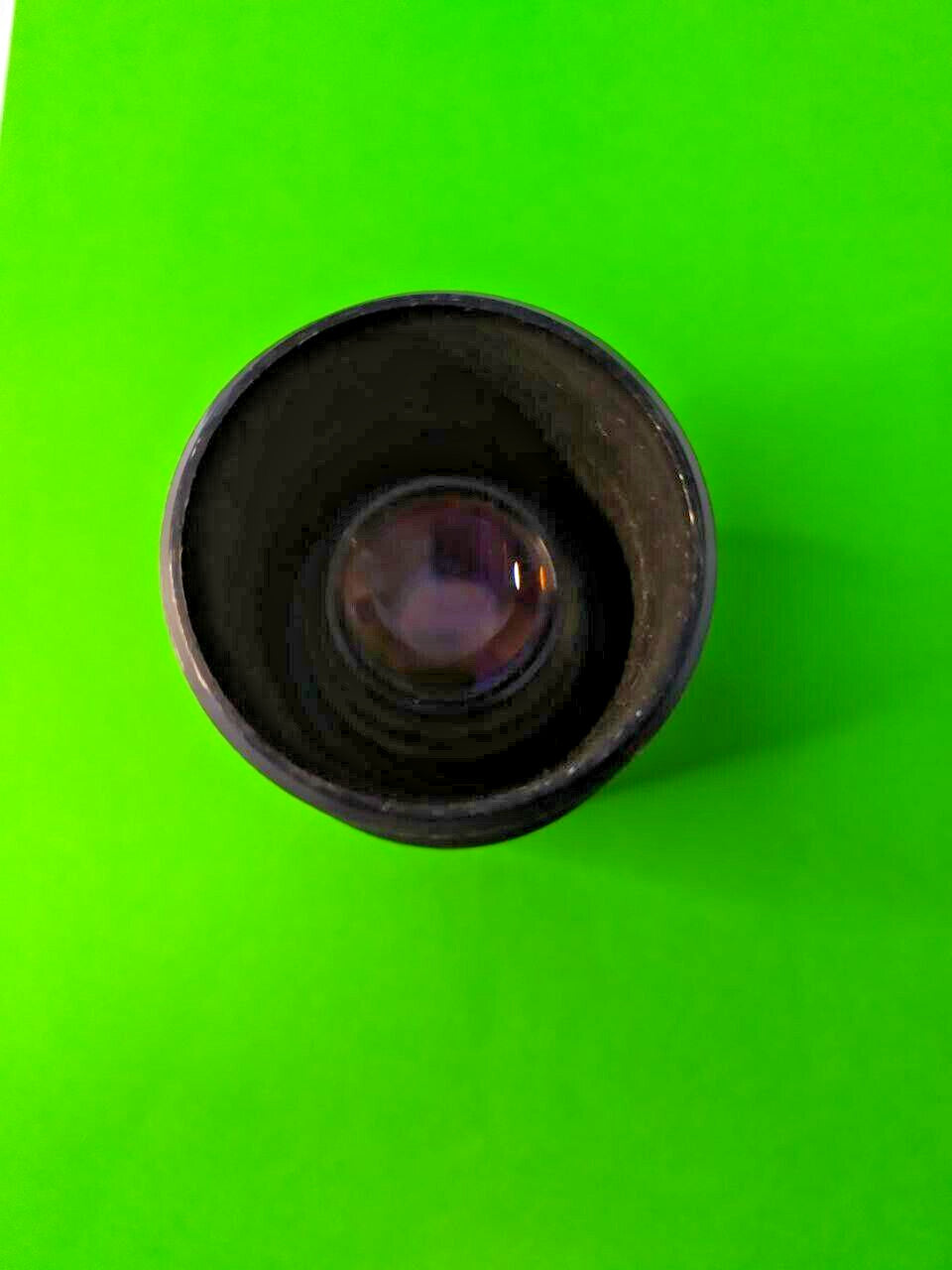 USSR projection lens side view of black metal barrel