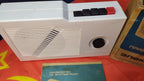 Soviet vintage radio Elektronika-204 diagonal speaker grille and push-buttons – detail 5