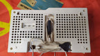Soviet vintage radio Elektronika-204 diagonal speaker grille and push-buttons – detail 8
