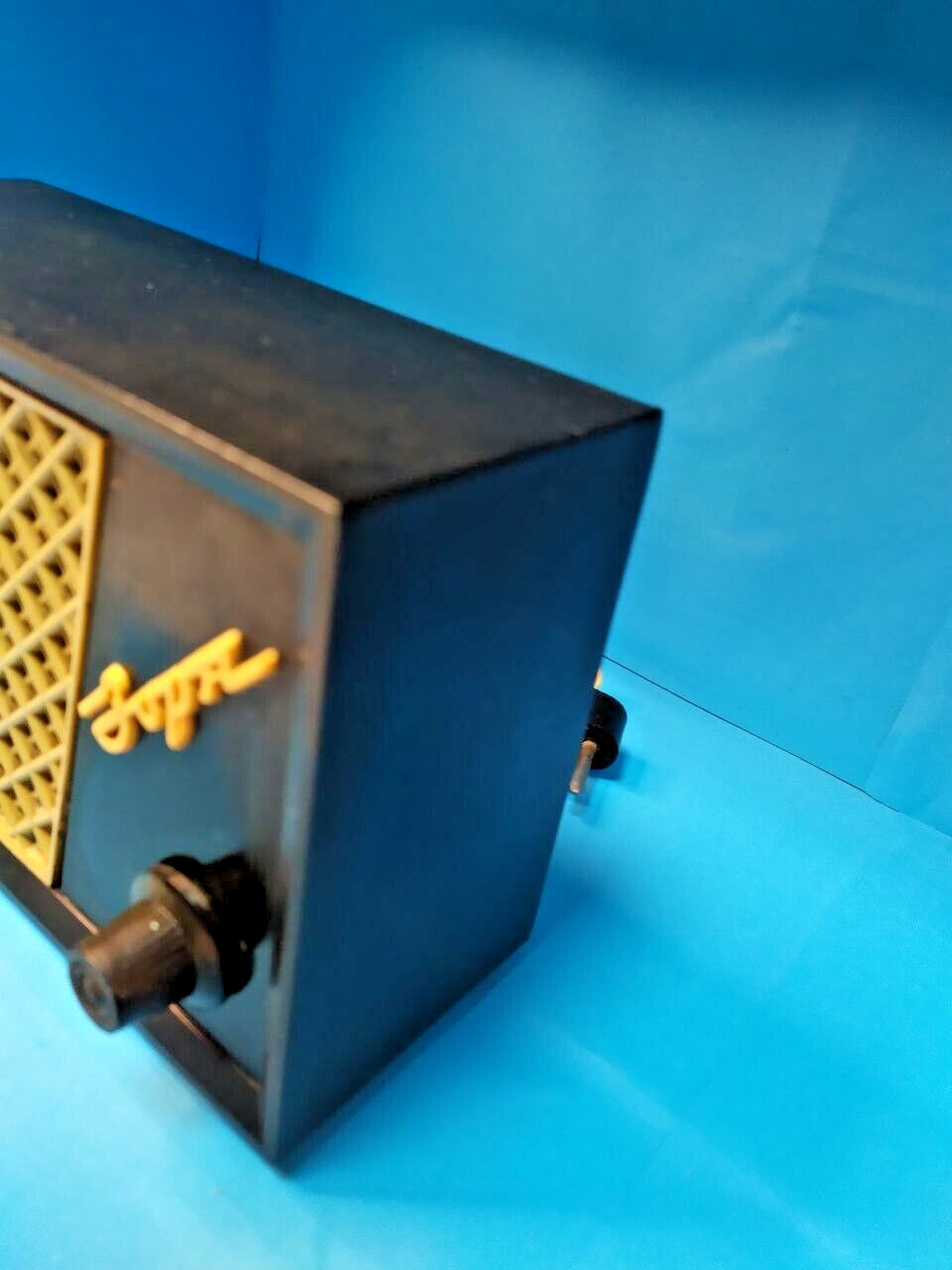 Back of the Zorka wired radio speaker with embossed price 3 rubles 50 kopecks