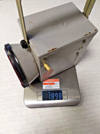 Vintage Soviet lamp side view showing the small red signal light – detail 5