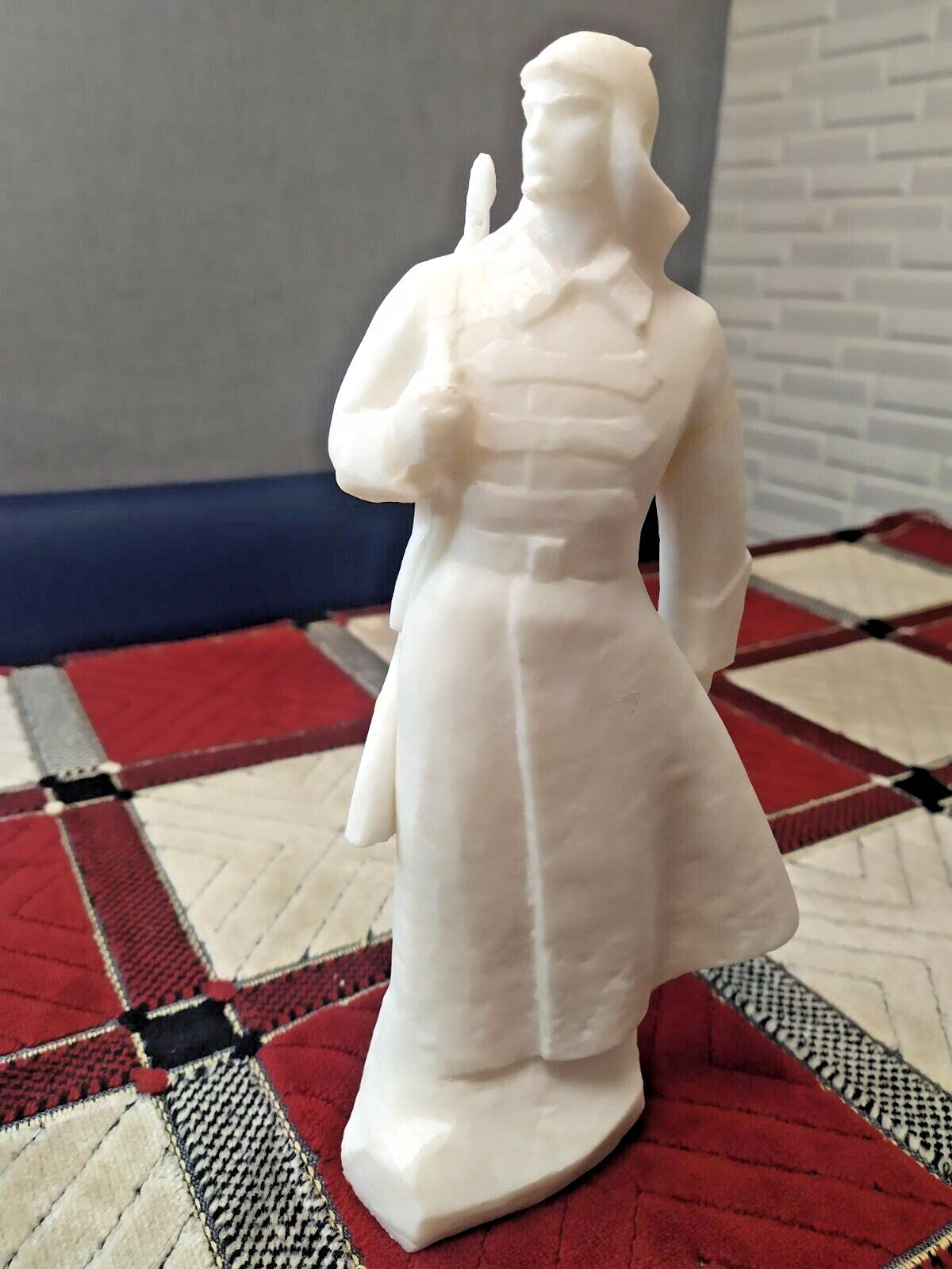 Budenovka cap Red Army figure made of early Soviet hard plastic